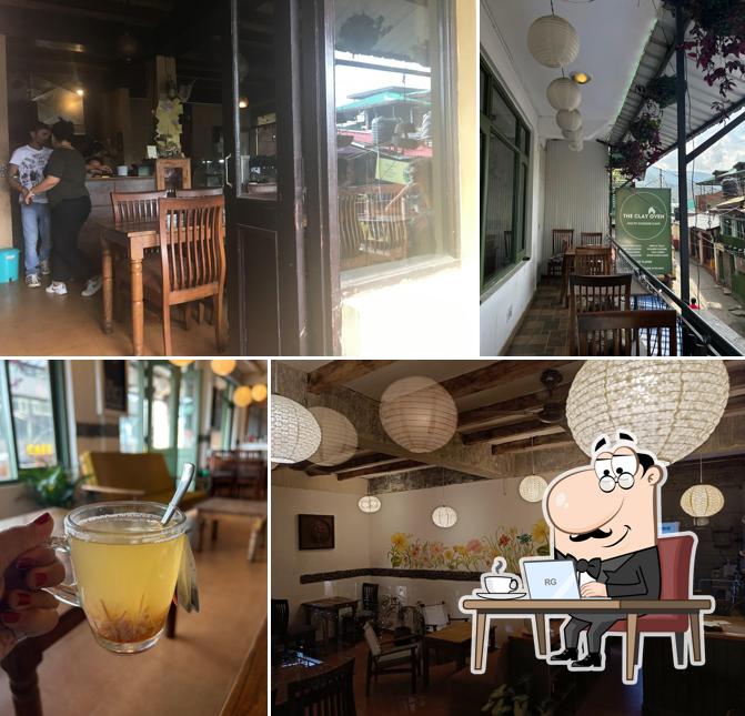 Take a seat at one of the tables at The Clay Oven Restaurant