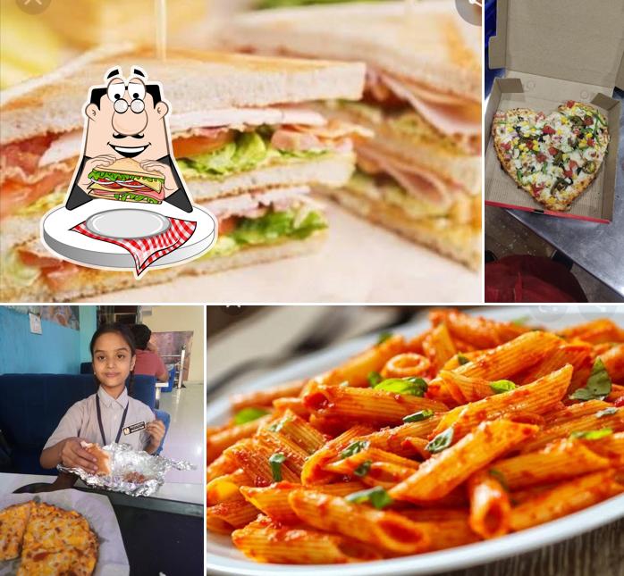 Club sandwich at Pizza Heart
