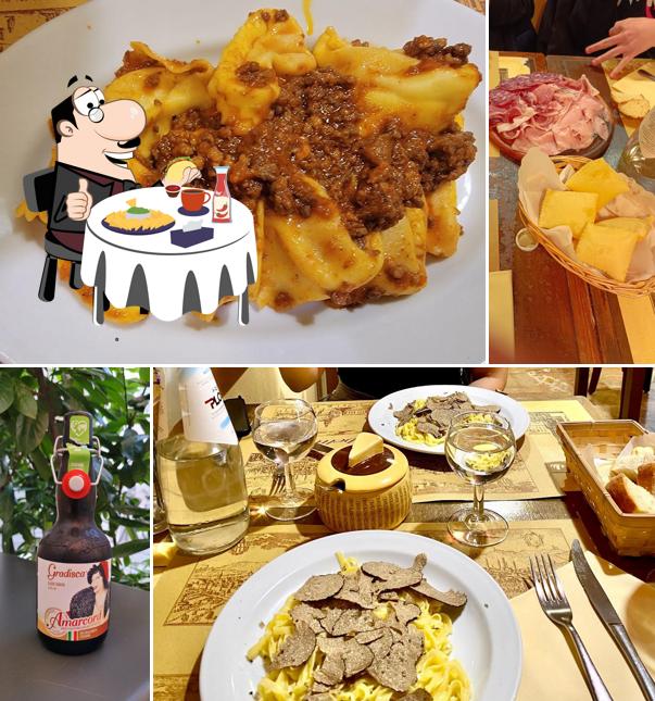 Piatto di formaggi al Antica Trattoria Spiga