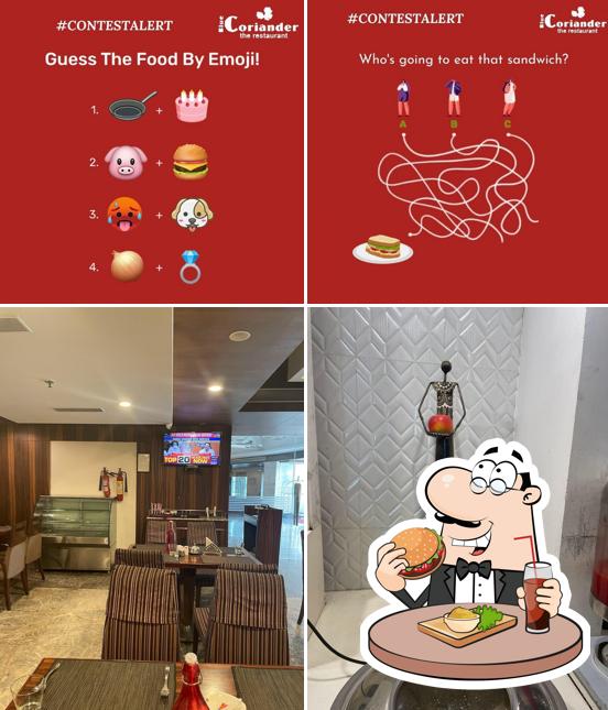 Get a burger at Blue Coriander