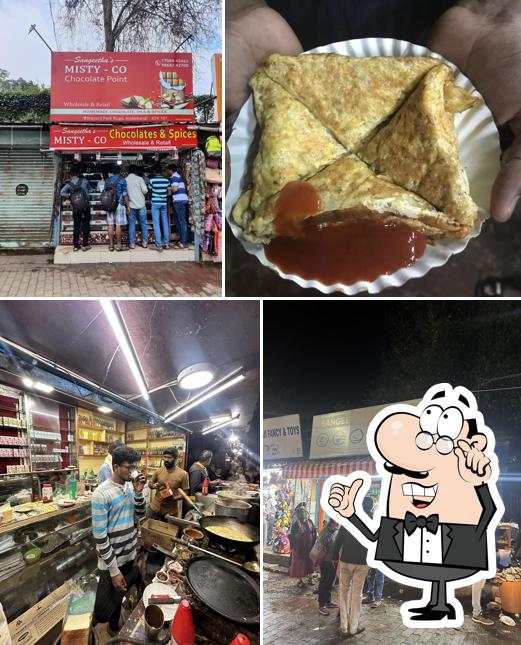 The picture of Sangeetha Tea Stall’s interior and food