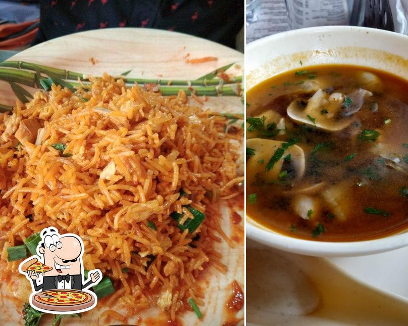 Try out pizza at Shanghai Chinese Cuisine