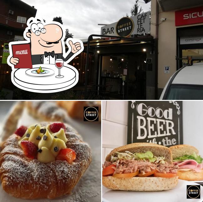Guarda la foto che raffigura la cibo e esterno di Bar Coffee Street