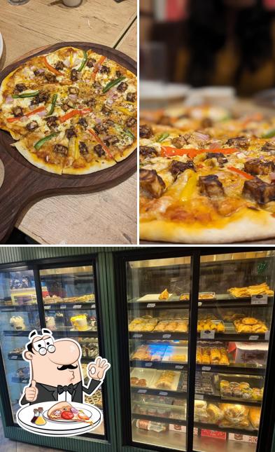 Order pizza at The Bakeology, [a Gourmet Cafe]
