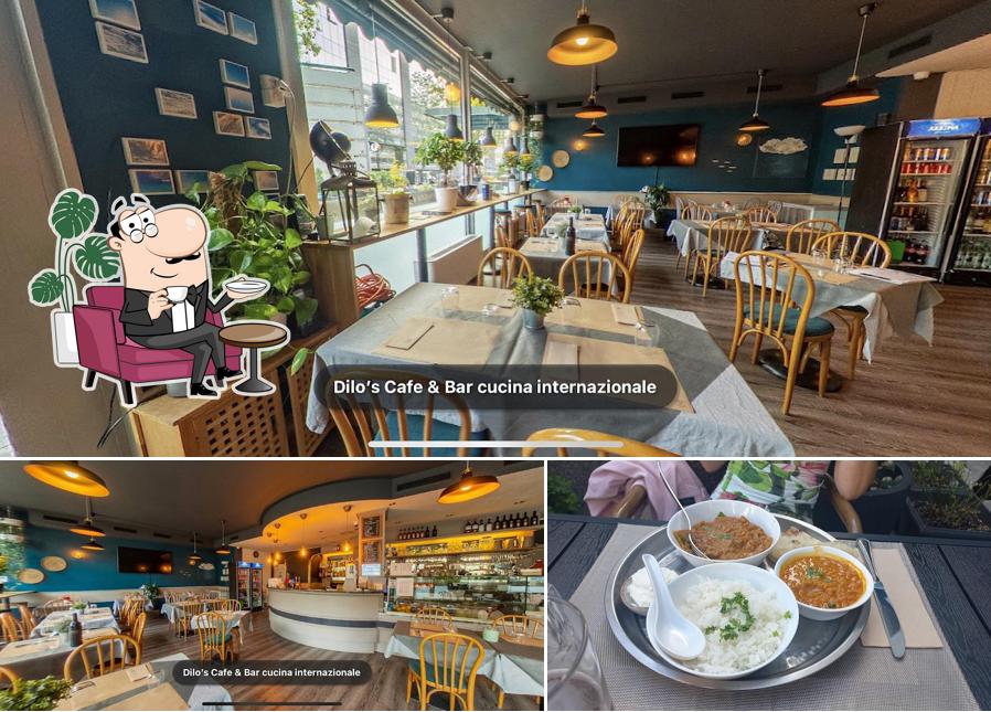 Tra le varie cose da DILO’S LUGANO & BAR CUCINA INTERNAZIONALE si possono trovare la interni e cibo