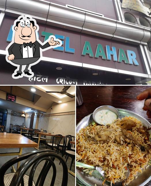 The interior of Hotel Aahar