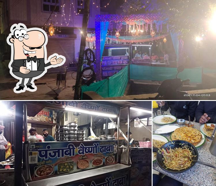 See this picture of Punjabi Vaishno Dhaba