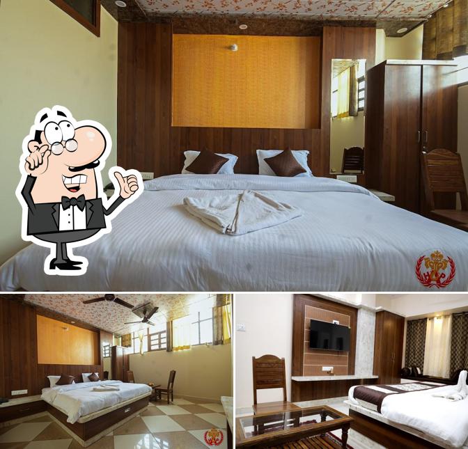 Take a seat at one of the tables at Hotel Ajeet Palace