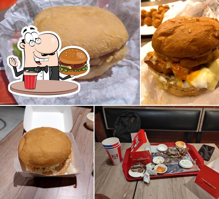 Try out a burger at KFC