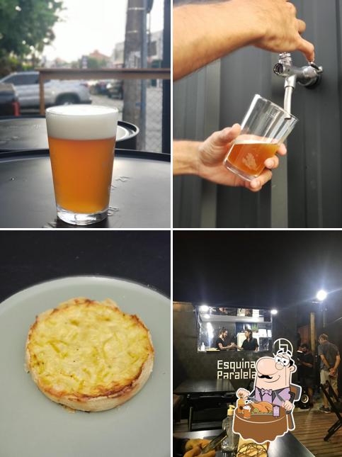 Desfute uma tulipa de cerveja leve ou escura