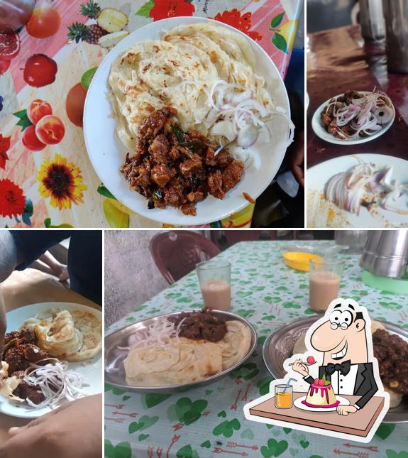 Ayathil Mohanan Chettante Chaya Kada serves a selection of sweet dishes