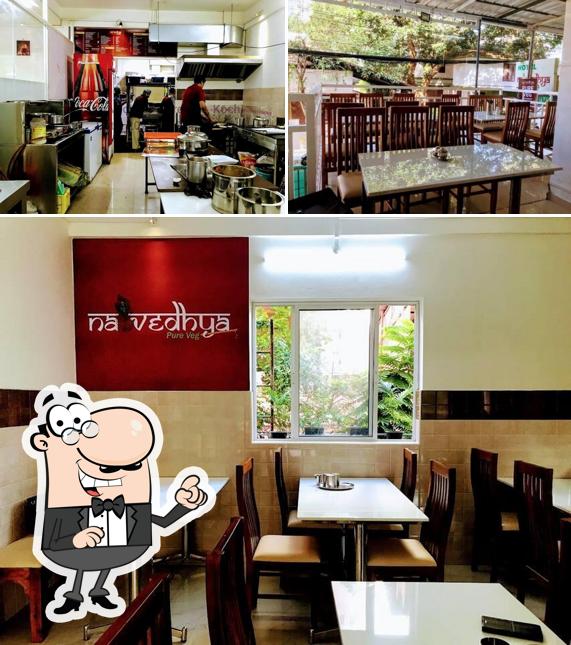 The interior of Naivedhya - Pure Veg