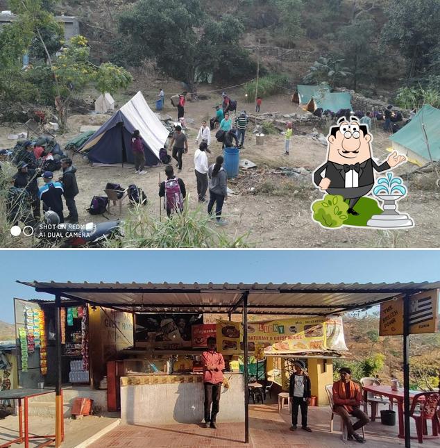 You can get some fresh air at the outside area of Lucky Restaurant & Guest House