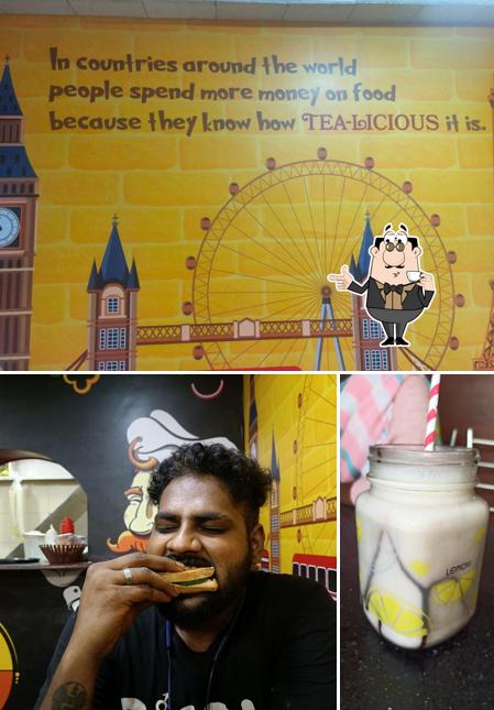 Enjoy a drink at Tea-Licious cafe