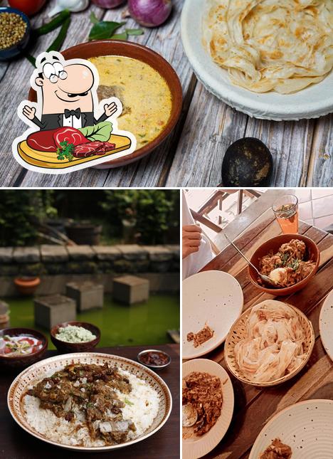Order meat dishes at The Malabar Canteen