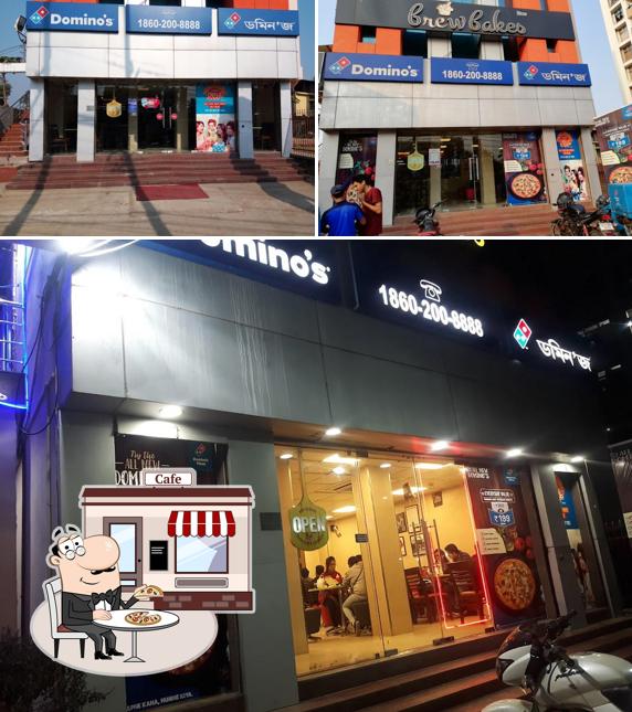 The exterior of Domino's Pizza Six Mile, Guwahati