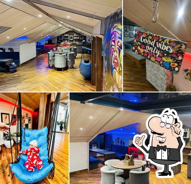 The interior of Dusk & Dawn Cafe & Lounge Kasauli