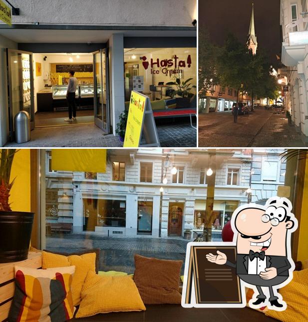 Questa è la foto che mostra la esterno e interni di Hasta Ice Cream