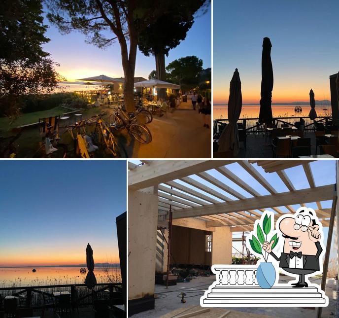 Goditi la vista dall'area esterna di Il BarKino Beach Cafe