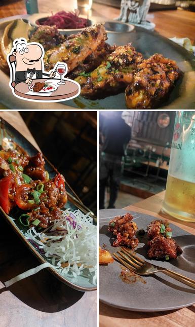 Order meat meals at Boiler Room Club & Kitchen