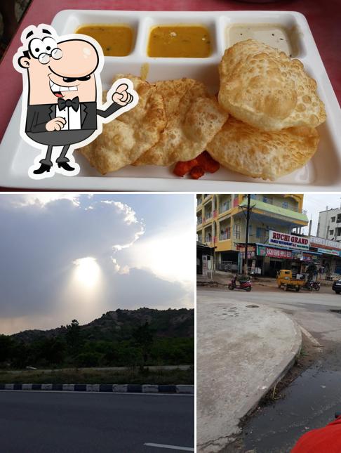 Check out the picture displaying exterior and food at Ruchi Grand Family Restaurant
