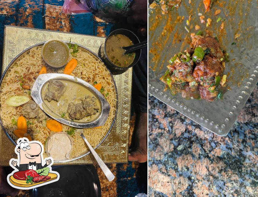 Village dhaba and restaurant serves meat meals