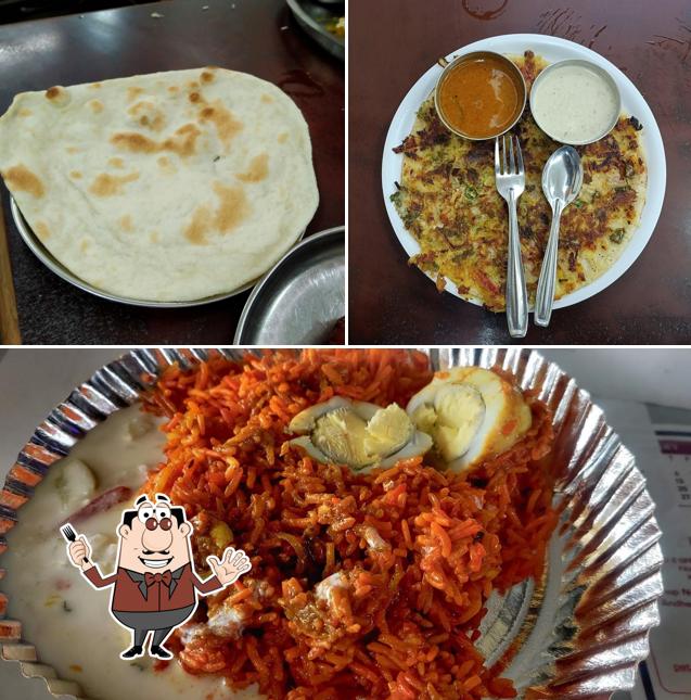 Food at A-49 Restaurant & Anusha restaurant
