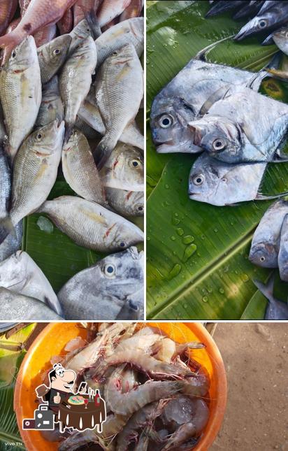 Try out fish dishes at Divya Fish market
