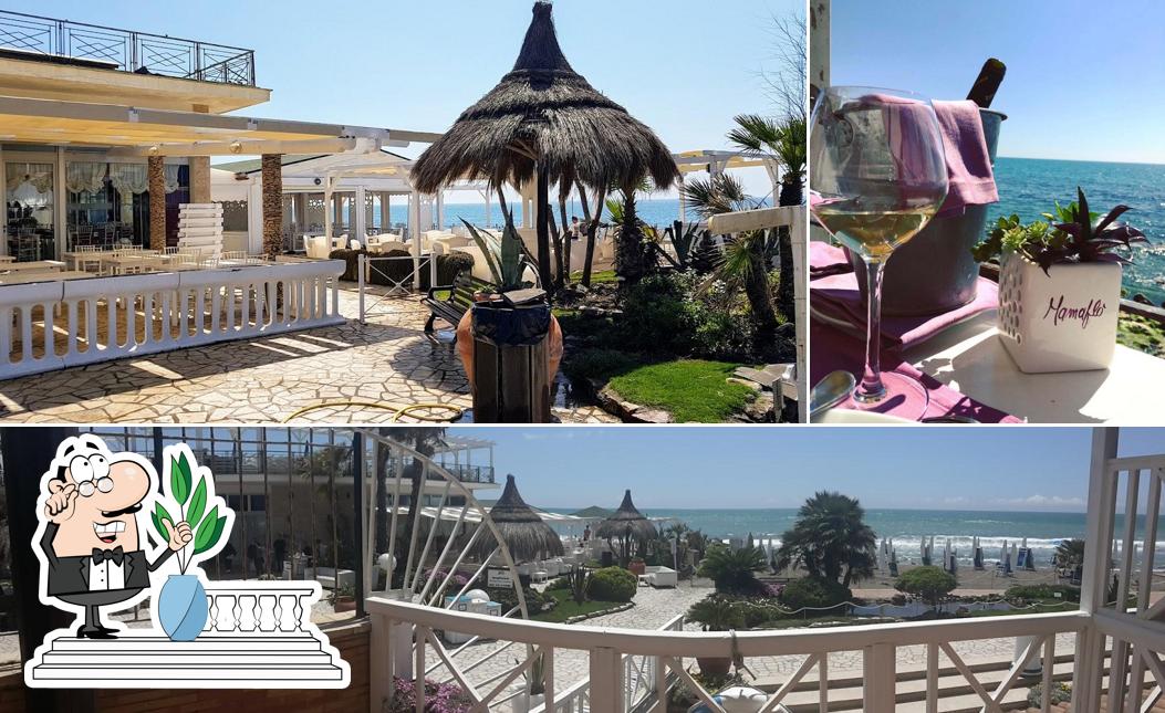 La foto di esterno e bevanda da Mamaflò - Ristorante sul mare