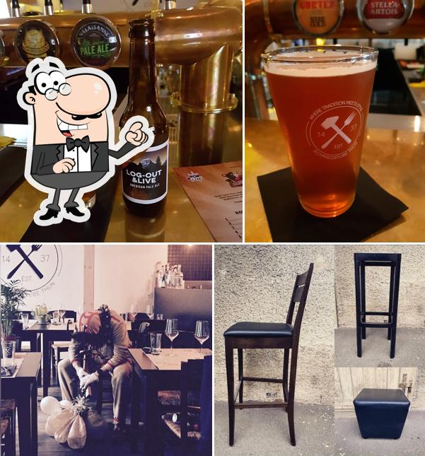 Tra le varie cose da Schmiedstube Bar Thun si possono trovare la interni e bevanda