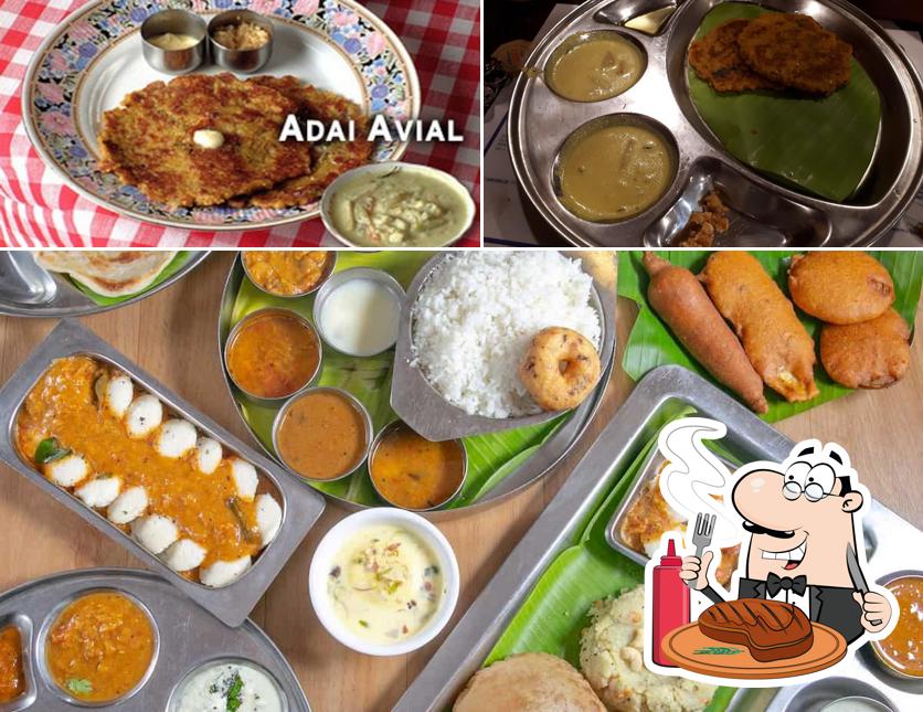 Try out meat dishes at Saravana Bhavan