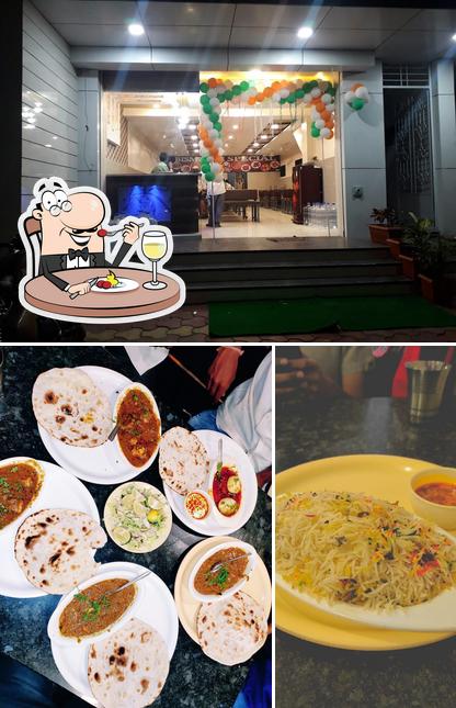 Take a look at the picture displaying food and interior at Bismillah Hotel