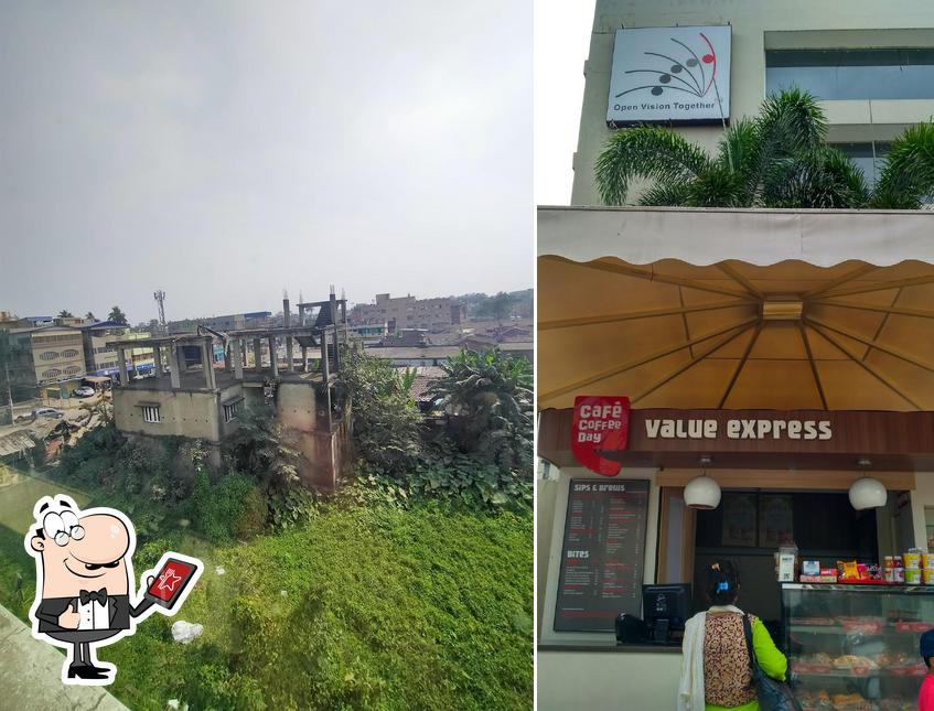 The exterior of Cafe Coffee Day