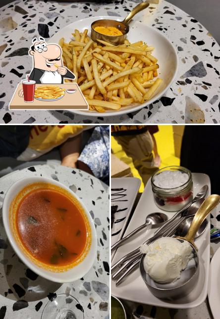 French fries at Cafe Delhi Heights
