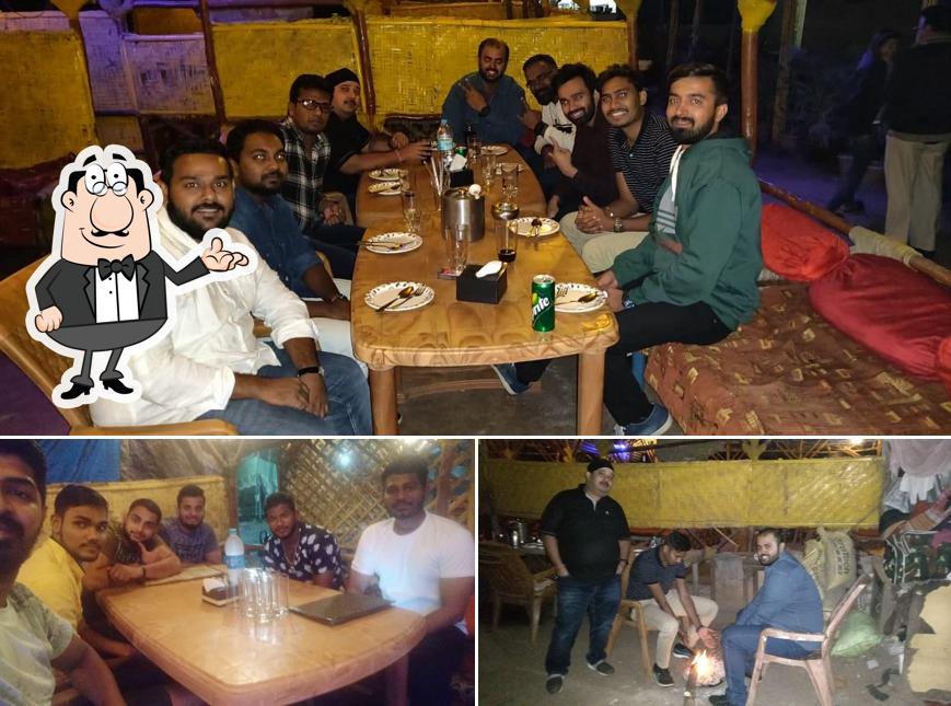 Take a seat at one of the tables at Lotus Dhaba