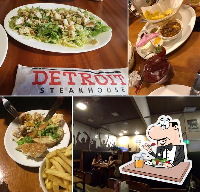 Comida em Restaurante Detroit Steakhouse
