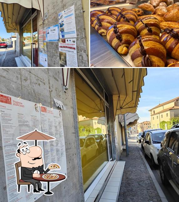 Questa è la immagine che mostra la esterno e cibo di Panificio Al Vecchio Forno