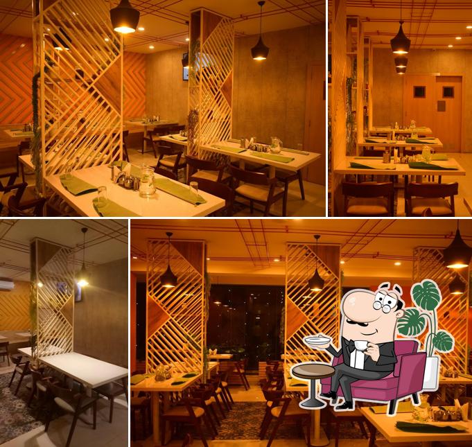 The interior of Swathi Restaurant
