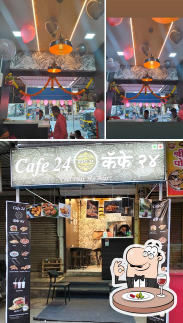 The picture of Cafe 24’s food and interior