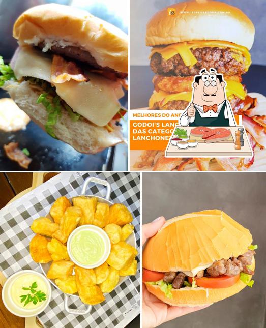 Peixe e fritas em Godoi's Lanches