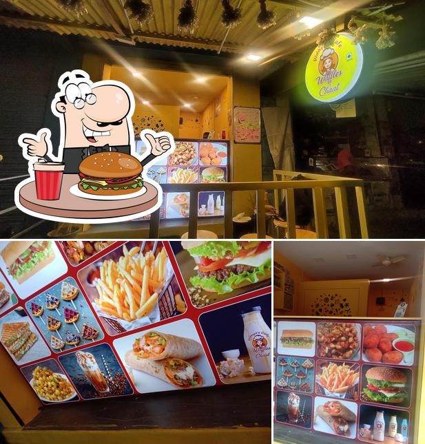 Get a burger at Vidhya's Cafe