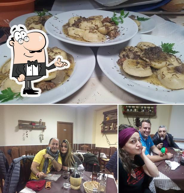 La interni e cibo del ristorante