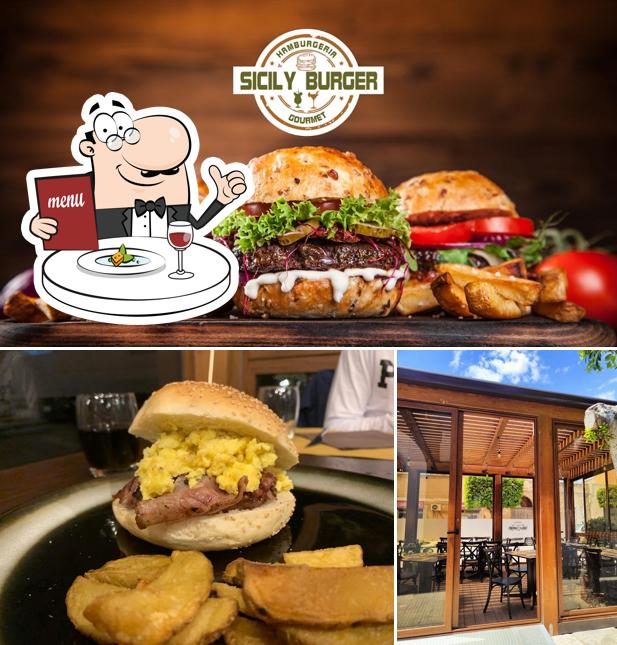 Questa è la foto che presenta la cibo e interni di Sicily Burger Marsala