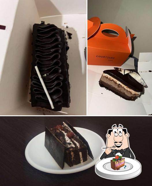 Chocolate cake at Bakes & Brews