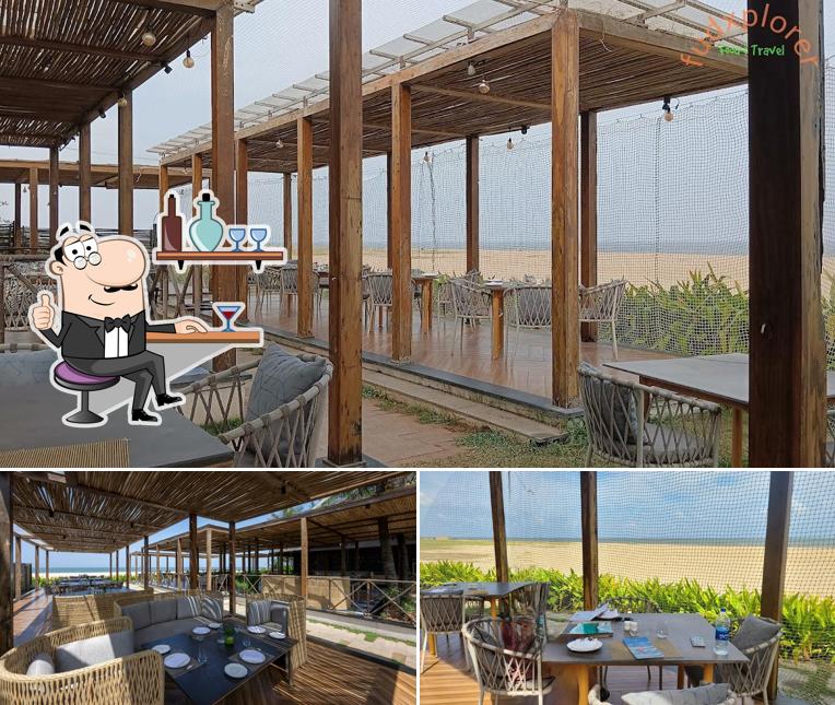 Take a seat at one of the tables at Bay View