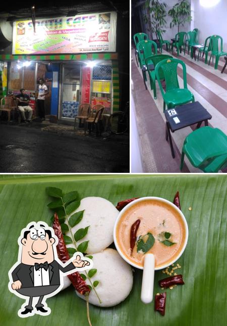 Among various things one can find interior and food at SOUTH CAFE