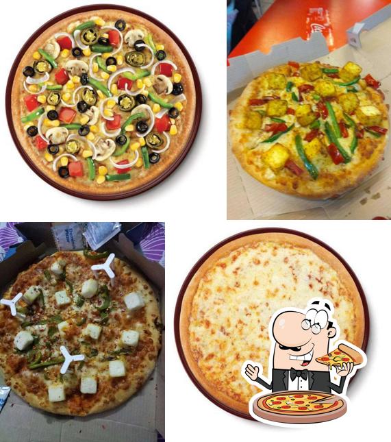 At Domino's Pizza, you can try pizza