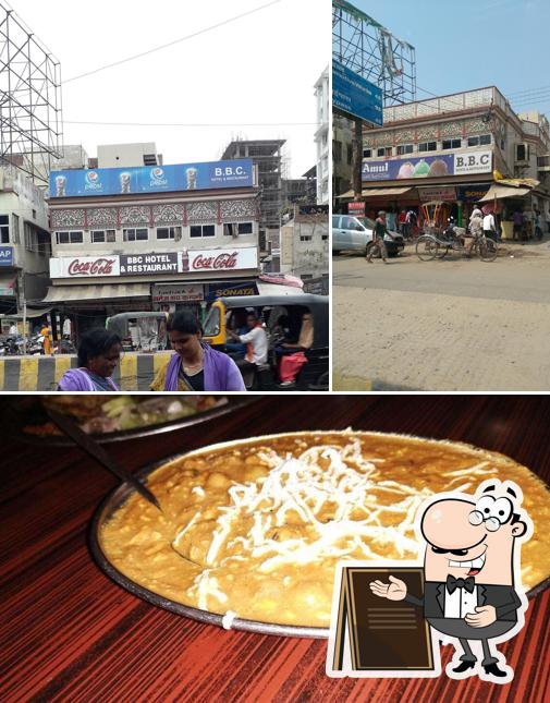 Take a look at the picture displaying exterior and food at B.B.C Restaurant & Hotel