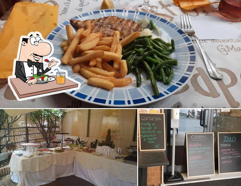 La foto della cibo e lavagna di La Bussola