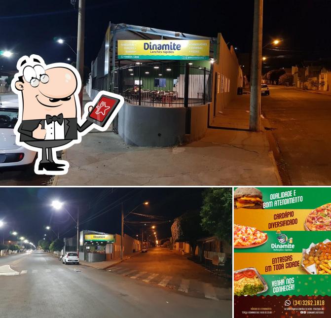 O exterior do Hamburgueria e Pizzaria Dinamite
